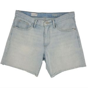 Gap 1969 Sexy Boyfriend Jean Shorts Light Wash Cotton Denim Frayed Hem Size 28